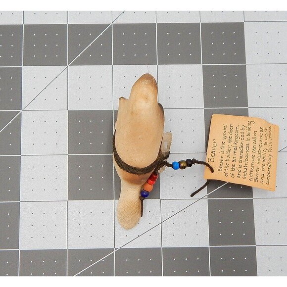 Fetish Rustic Beaver Offering Signed OC 3 inch Southwest Decor - Picture 5 of 10